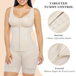 YIANNA Overbust Fajas Colombianas Moldeadoras Shapewear for Women Tummy Control Full Body Shaper Girdles Post Surgery Compression Garment,YA7366-Beige-XL