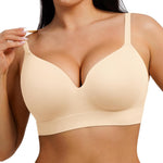 FeelinGirl Wireless Supportive Bra for Women, Seamless Comfort Bralettes No Underwire Full Coverage Everyday Bras
