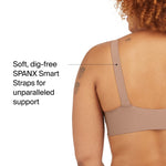SPANX Smooth Bra-Llelujah! Lightly Lined Bralette - Wire-Free - Comfortable Support - Wireless Bra - Dig-Free Straps - Cafe Au Lait - Medium