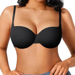 Popilush Push Up Bra Balconette Underwire Demi Seamless T-Shirt Bras