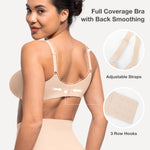 Minimizer Bras for Women Full Coverage Unlined Underwire Bras Plus Size Lifting Bra for Heavy Breast, Wide Strap, Skin 40DD