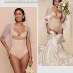 SHAPERX Open Bust Shapewear Tummy Control Bodysuits for Women Seamless Compression High Waisted Body Shaper, SZ5315-Beige-2XL/3XL