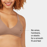 SPANX Smooth Bra-Llelujah! Unlined Bralette - Comfortable Support - Wire-Free Bra - Hosiery Back Smoothing - Dig-Free Straps - Cafe Au Lait - Medium