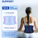 SHAPSHE Back Support Belt Waist Trainer for Women Lower Back Pain Postpartum Recovery Workout Body Shaper Black M