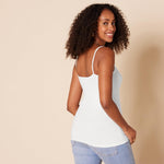 Amazon Essentials Women's Slim-Fit Camisole for Layering and Everyday Wear, Pack of 4, Beige/Black/White, Medium