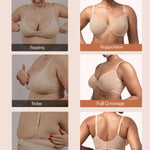 HSIA Minimizer Bras for Women Full Coverage Underwire Unlined Leopard Mesh Plus Size Convertible Bra for Big Busted Light Beige 36DD