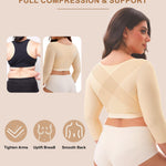 Arm Compression Sleeve Women Post Surgery Arm Shaper Front Closure SKL