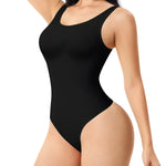 Nebility Bodysuits for Womens Tank Top Bodysuit Scoop Neck Sleeveless Body Suits U-Back Backless Summer Going Out Tops 2026(Black,Medium)