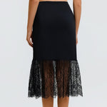 Avidlove Half Slips for Women Non Cling Lace Slip Skirt Soft Slip Under Dress Black XL