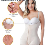 Sonryse TR66BF Butt Lifter Postpartum Girdles Shapewear Body Shaper Extra Firm Control for Women Fajas Colombianas Reductoras y Moldeadoras Mocha 4XL