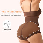 CYDREAM Shapewear for Women Tummy Control Panties High Waisted Butt Lifting Panties Faja Body Shaper (Brown, Large)