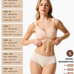 BRABIC Zipper Front Closure Bra - Compression Post Surgery Bras for Women Mastectomy Full Coverage with Wide Straps (Beige,Large)