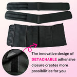 GainKee Waist Trainer for Women Zip Trimmer Belts Detachable Two Belts Corset Body Shaper with Zipper 9 Steel Bones