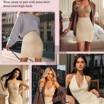 JOYSHAPER Half Slips Shapewear Skirt Under Dresses Tummy Control High Waist Slip Skirt With Built In Shapewear