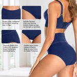 UMMISS Woman Underwear High Waisted Tummy Control Cotton Plus Size Postpartum Ladies Panty Panties Briefs XL 2XL