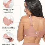 SHAPELLX Comfortable Wireless Supportive Bras for Women Back Fat Smoothing Pushup Bras No Underwire Seamless Minimizer Bra (Pink Medium)