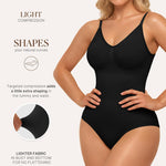 BRABIC Womens' Seamless Sleeveless V-Neck Bodysuit Shapewear Tummy Control