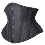 SHAPERX Women Short Torso Curvy Waist Heavy Duty Double Steel Boned Underbust Waist Trainer Corsets,SZ70930-Black-M