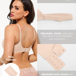 Popilush Wireless Bras for Women No Underwire Seamless Bralettes Everyday Comfort Tshirt Padded Bra Nude
