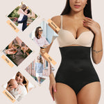 SHAPERIN High Waisted Shaper Panty for Women, Tummy Control Panty Belly Slimming Body Shaperwear Underwear Brief Black