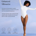 Popilush Body Suits for Womens Mock Neck Long Sleeve Shapewear Tummy Control Turtle Neck Body Shaper Thong Going Out Tops