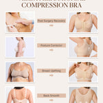 BRABIC Surgical Bras for Women Compression Post Surgery Bra Beige