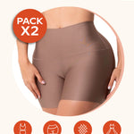 Sonryse 0879 Seamless Shapewear Shorts for Women – High Waist Tummy Control Slip Short | Invisible Under Dresses & Pants 2 Pack Cocoa L