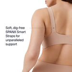SPANX Smooth Bra-Llelujah! Unlined Bralette - Comfortable Support - Wire-Free Bra - Hosiery Back Smoothing - Dig-Free Straps - Naked 1.0/2.0 - Medium