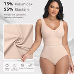 SHAPSHE Women's Shapewear Bodysuit Seamless No-Underwire Ultra Invisible Under Dress Body Shaper for Daily Wear