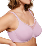 HSIA Minimizer Bras for Women Plus Size, Full Coverage Coolcomfort T Shirt Unlined Bra with Underwire for Heavy Breast, Dreamy Lilac 38DDD