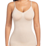 ONEW Shapewear For Women Compression Tank Tops Tummy Control Seamless Body Shaper V-Neck Camisole Cami Tops,Beige,Small