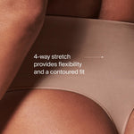 SPANX SPANXshape ExtraOrdinary Thong - Sculpting with Compression - Women's Shapewear Underwear - Recycled Nylon Fabric Blend - Cafe Au Lait - Medium