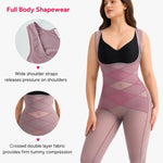 Nebility Shapewear Bodysuit for Women Tummy Control Full Body Shaper Waist Trainer Open Bust Mid-Thigh Bodysuit