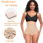 Werena Tummy Control Shapewear Panties for Women High Waisted Shaping Underwear Lace Body Shaper Girdle(01# A Beige(lace),Large)