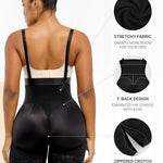 SHAPELLX Shapewear for Women Tummy Control High Waisted Body Shaper Side Zipper Bodysuit Postpartum Faja Black XXL