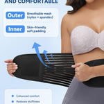 SHAPSHE Back Support Belt Waist Trainer for Women Lower Back Pain Postpartum Recovery Workout Body Shaper Black M