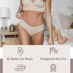 Kindred Bravely Women's Sustainable Brief Panty 5 Pack | Comfortable Maternity & Postpartum Underwear (Assorted, Medium/Large)