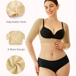 LODAY Shapewear Tops for Women Arm Compression Sleeve Women Upper Arm Shaper (Beige, 2X-Large/3X-Large)