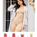 Nebility Shapewear Bodysuits for Women Tummy Control Body Shaper Seamless Waist Trainer Lace Body Suit(Beige,Small)