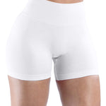 Unthewe Womens Workout Seamless Scrunch Butt Lifting Shorts High Waisted Tummy Control Gym Yoga Shorts(U516-White-S)