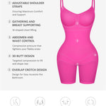 FeelinGirl Shapewear Bodysuit for Women Tummy Control Faja Seamless Hip Enhancer Thigh Slimmer Body Shaper Raspberry Pink XL/XXL