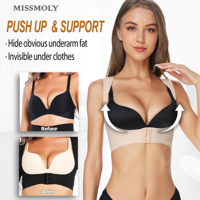 MISS MOLY Chest Brace Push up for Woemn Posture Corrector Shapewear Tops Sleeveless Back Shaper Vest- Nude 2XL