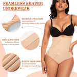 Werena Tummy Control Shapewear Underwear for Women High Waist Body Shaper Panties Shaping Girdle Panty Briefs(#A Beige, Small)