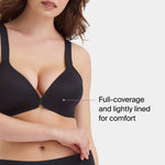SPANX SPANXsmooth Bra-Llelujah! Lightly Lined Wireless Bra - Full Coverage Comfort Bra - Everyday T-Shirt Bra - Front Closure Bra - Very Black 36C