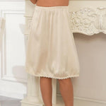 MANCYFIT Women's Half Slips for Under Dresses Slip Skirt Extender Satin Underskirt Nude 3X-Large