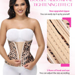 SHAPSHE Waist Trainer for Women Tummy Control Postpartum Belly Band Faja Body Cincher Shapewear with Adjustable Hook and Eye Leopard 3XL