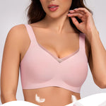 Gailife Crossover Bras for Women No Underwire Wireless Bralettes Seamless Supportive T Shirt Everyday Bras-Pink,XL/X