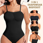 Werena Strapless Shapewear Bodysuit for Women Tummy Control Seamless Full Body Shaper with Removable Straps Under Dress(Black,M)