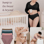 Kindred Bravely High Waist Maternity Underwear for Women and Postpartum Underwear 5 Pack (Medium, Neutrals)