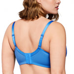 HSIA Minimizer Bras for Women Large Bust Full Coverage Lace Plus Size Bra - Mermaid Scales Marine Blue